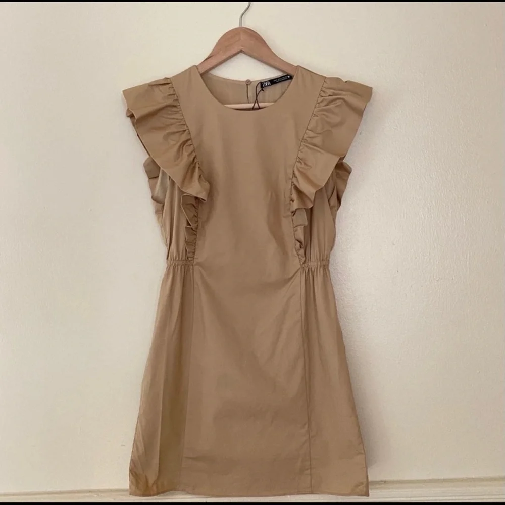 [Donated] Sleeveless 100% Cotton Ruffled Dress - Picture 2 of 5
